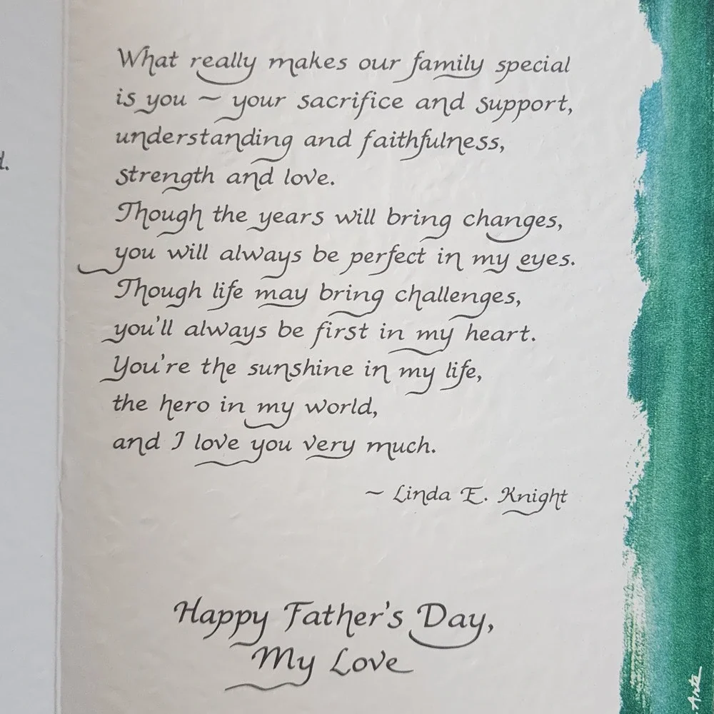 Blue Mountain Arts Fathers Day Card Husband Best Friend Linda Knight Watercolor